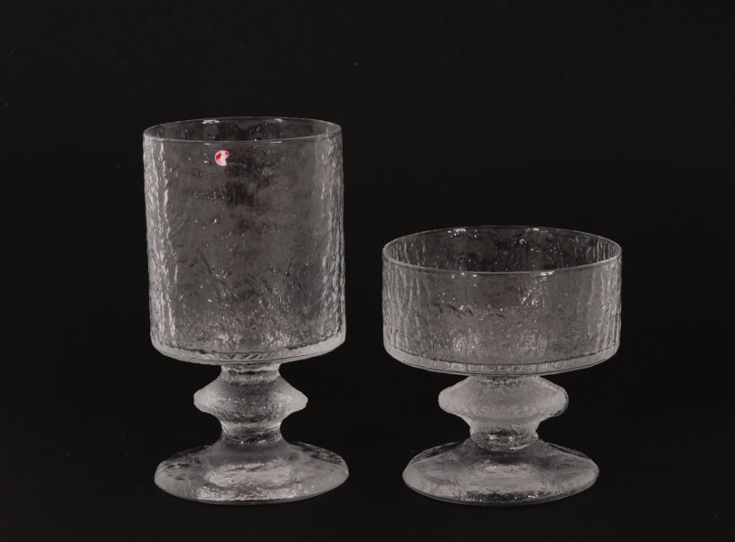 Glasservisdelar 9st, "Senator", Timo Sarpaneva för Iittala