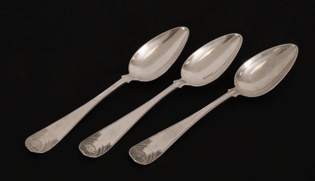 Matskedar 3st, silver, 1852