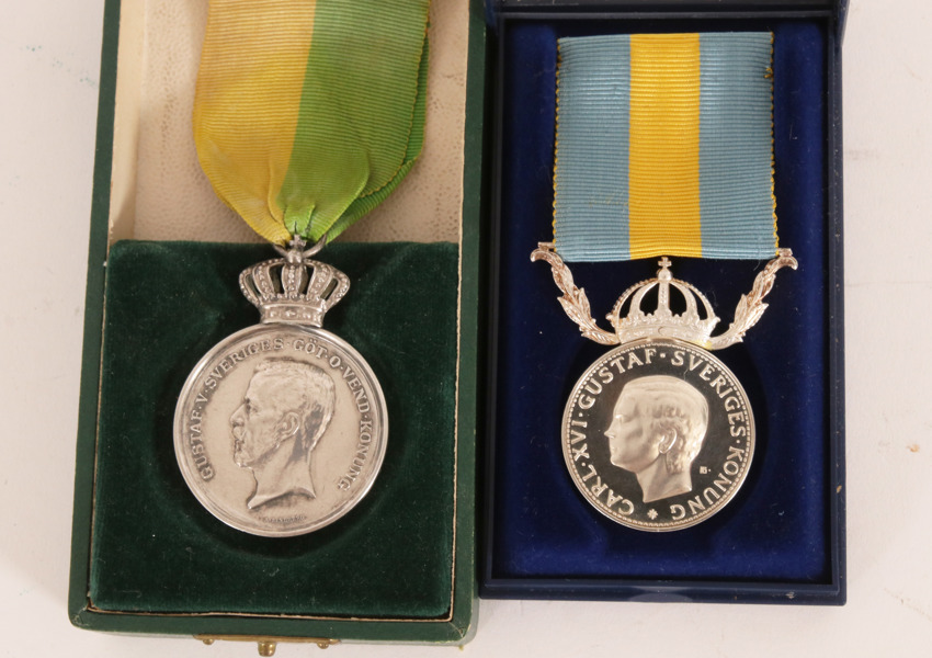 Silvermedaljer 2st, bl.a. Kungliga Patriotiska Sällskapet