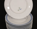 Mattallrikar 11st, "Vifte Blå", Arnold Krogh för Royal Copenhagen