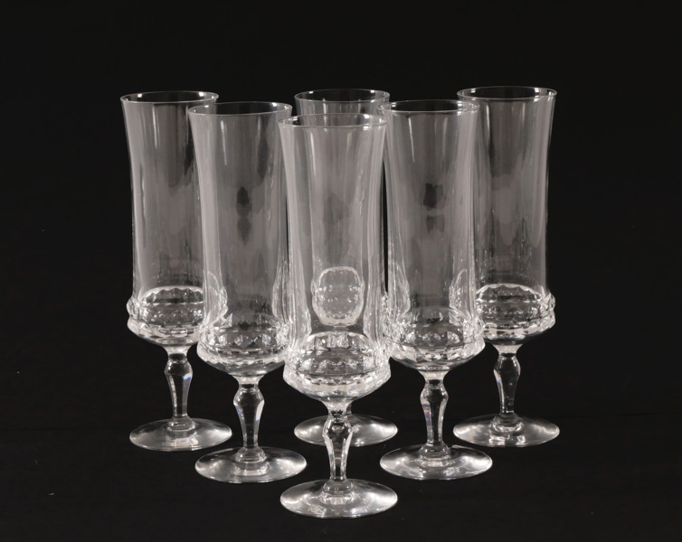 Champagneglas 6st, "Sylvia", Ingeborg Lundin för Orrefors