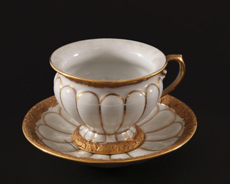 Kaffekopp med fat, Meissen, Tyskland, 1800-tal