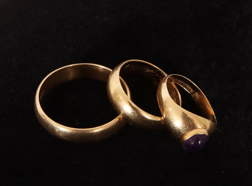 Ringar 3st, 18k