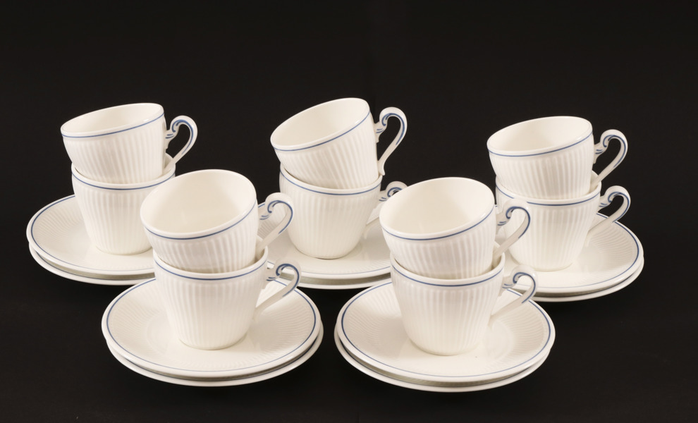 Kaffekoppar med fat 10st, "Luxembourg", Villeroy & Boch