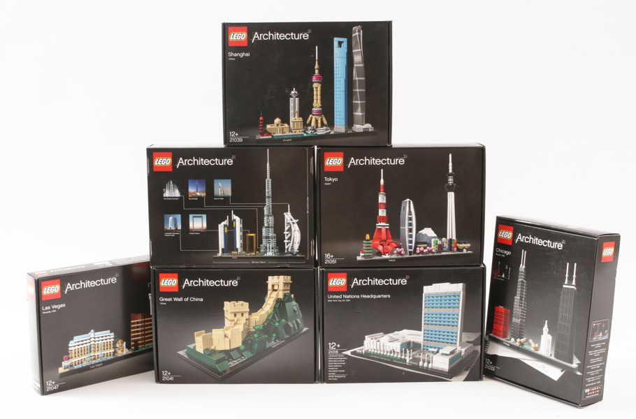 Kartonger med LEGO 7st, Architecture