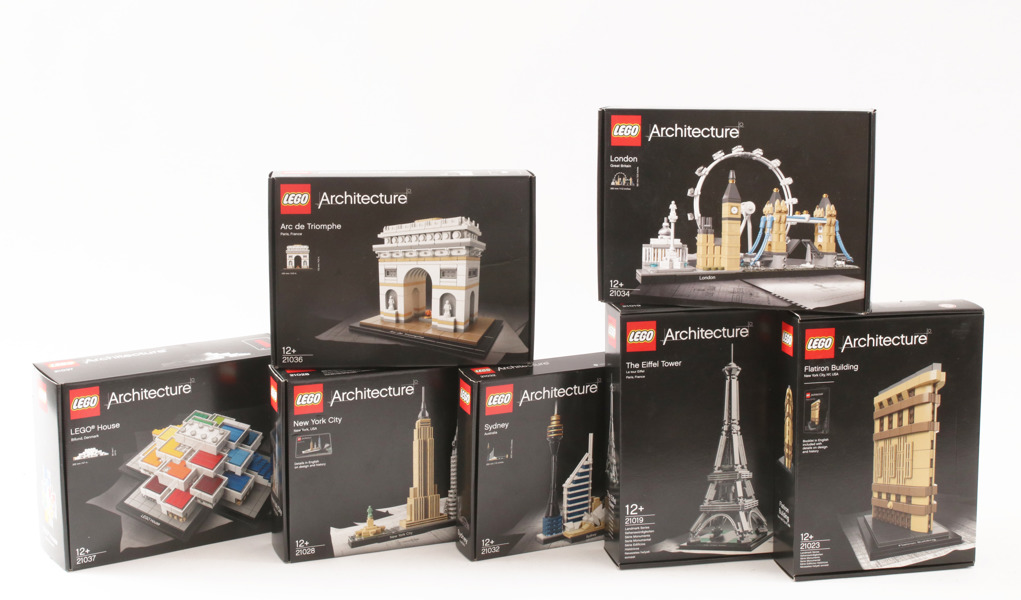 Kartonger med LEGO 7st, Architecture