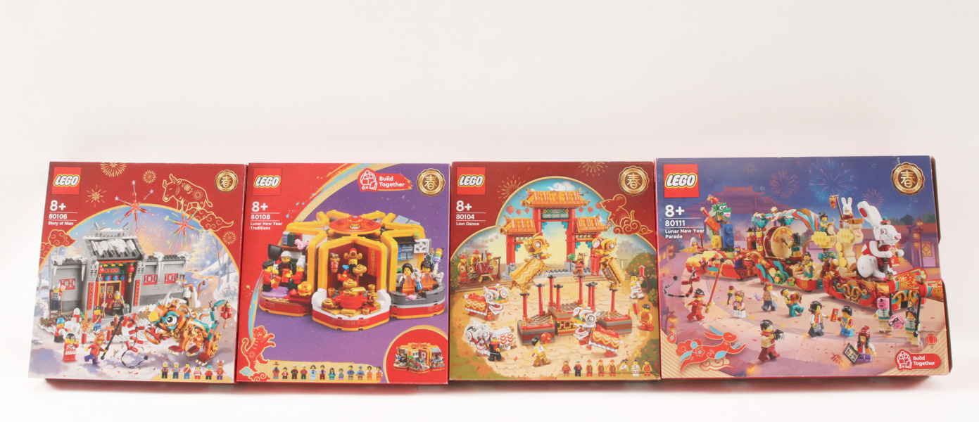 Kartonger med LEGO 4st, Lunar New Year