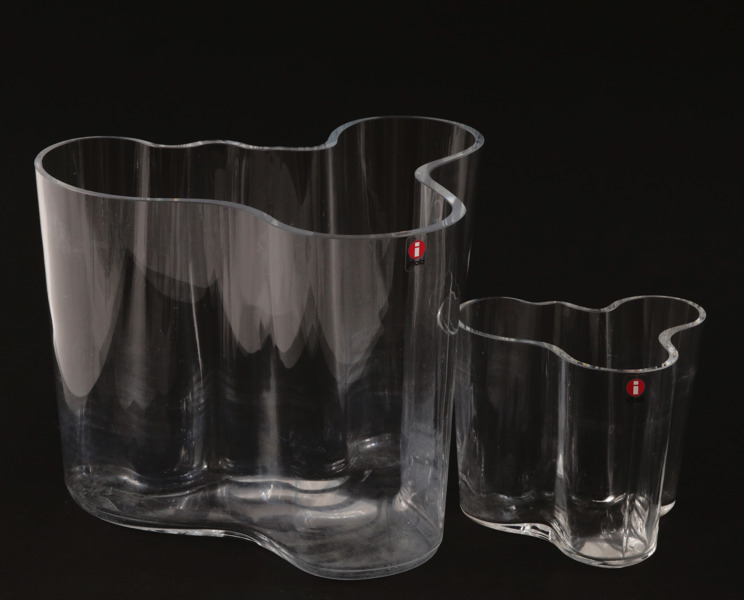 Vaser 2st, "Savoy", Alvar Aalto för Iittala