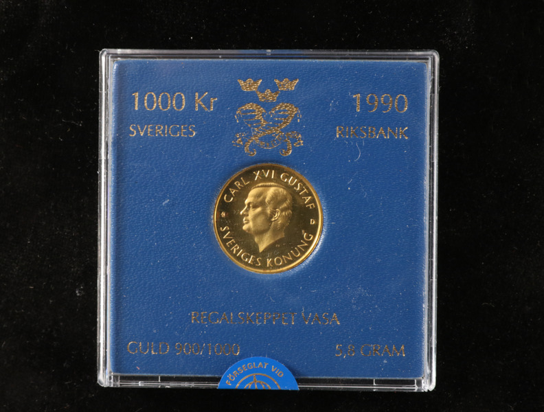 Guldmynt, Sverige, 1000kr, 1990