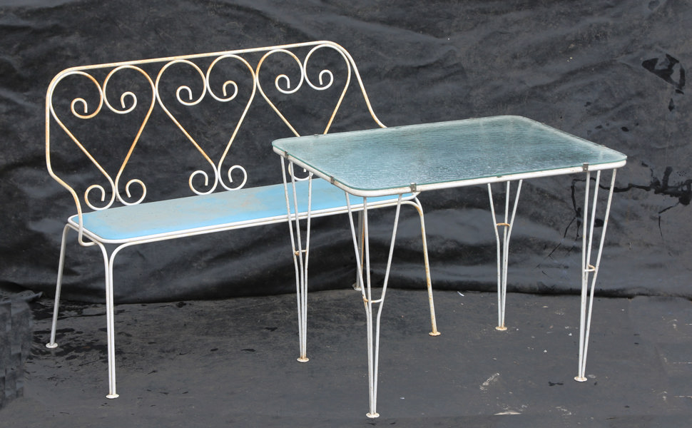 Soffa samt bord, 1950/60-tal