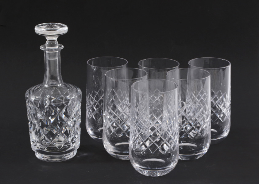 Glas 7 delar, "Briljant", Åfors Glasbruk