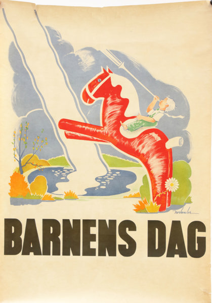 Affisch, "Barnens Dag", Norlander, daterad 1943