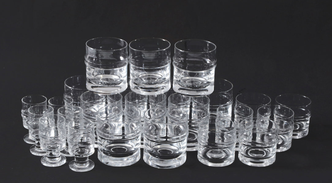 Glasservisdelar 24st, "Pisarengas", Iittala