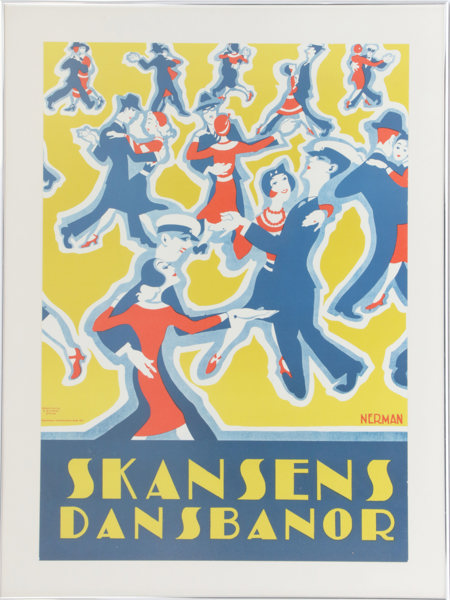 Affisch, "Skansens Dansbanor", tryckt 1972