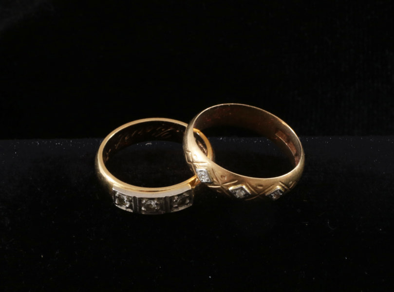 Ringar 2st, 18k