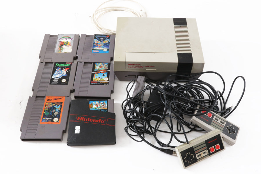 Nintendo Entertainment System med 6st spel