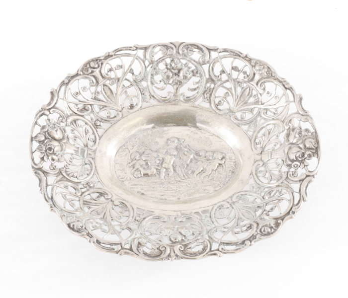 Skål i silver, barockstil, 1900-tal