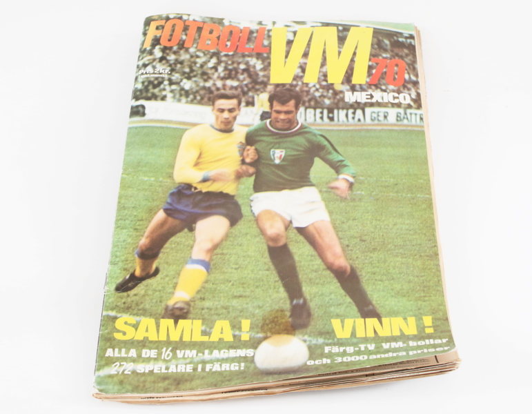 Tidning med samlarbilder, Fotbolls VM ,1970