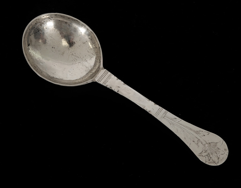 Brännvinssked, silver, Norge, Bergen, 1700-tal