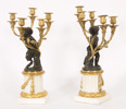 Kandelabrar ett par, efter Clodion, Louis XVI stil, Frankrike, 1800-tal