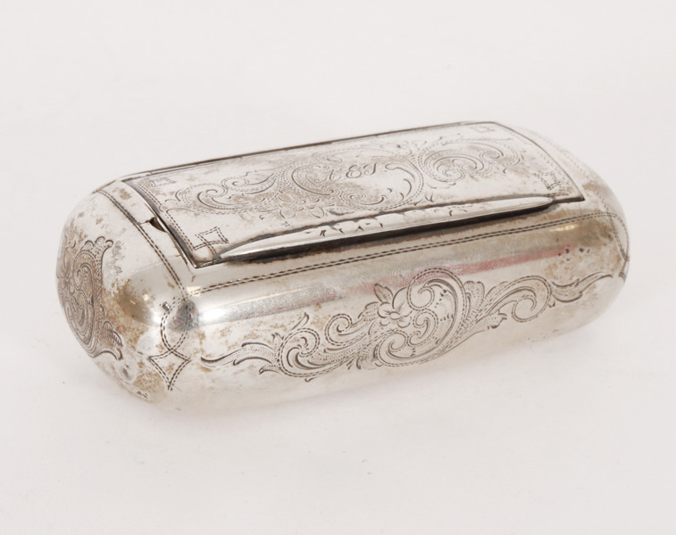 Snusdosa i silver, 1800-tal