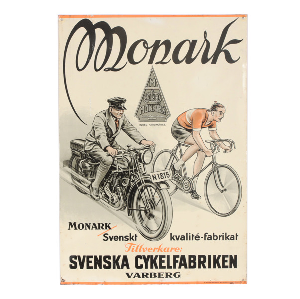 Reklamskylt, Monark, 1900-talets första hälft