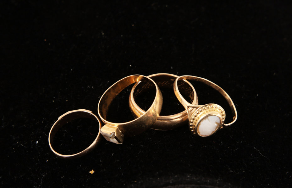 Ringar 4st, 18k