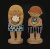Figuriner ett par, "Adam II" & "Eva II", Lisa Larson för Gustavsberg