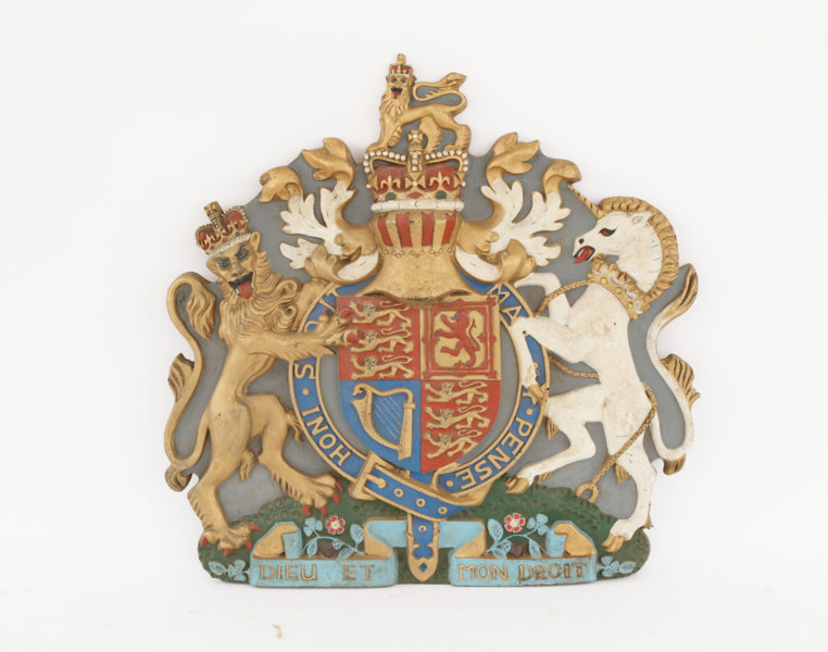 Vapensköld, "The royal coat of arms", England, 1900-tal