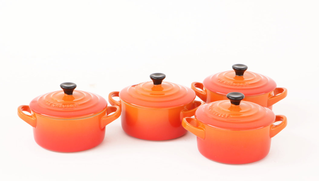 Formar med lock 4st, Le Creuset