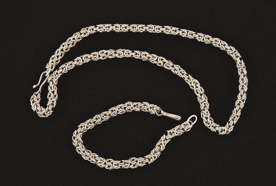 Halsband och armband, silver, Olars Ulla, Gustafs