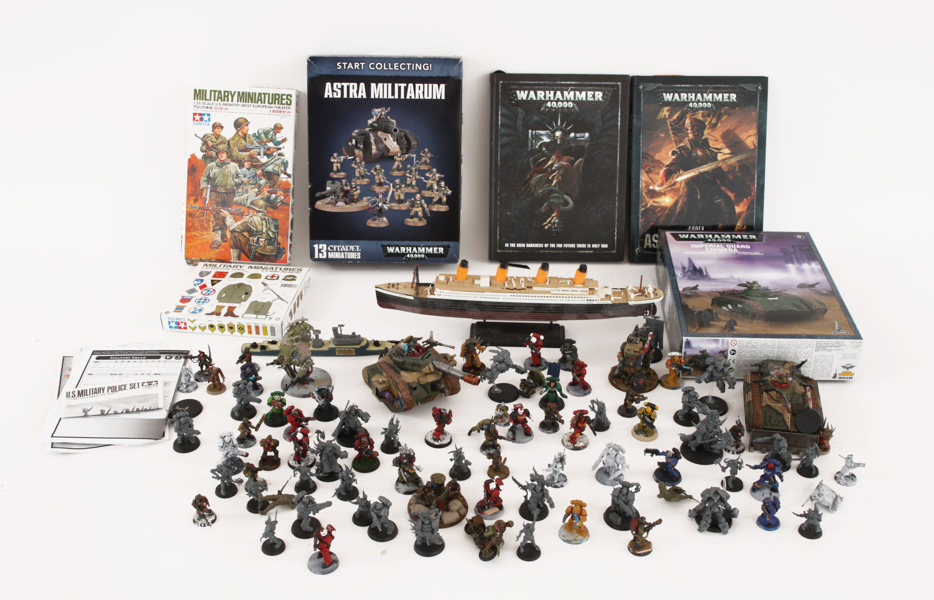 Parti spelfigurer, mestadels Warhammer