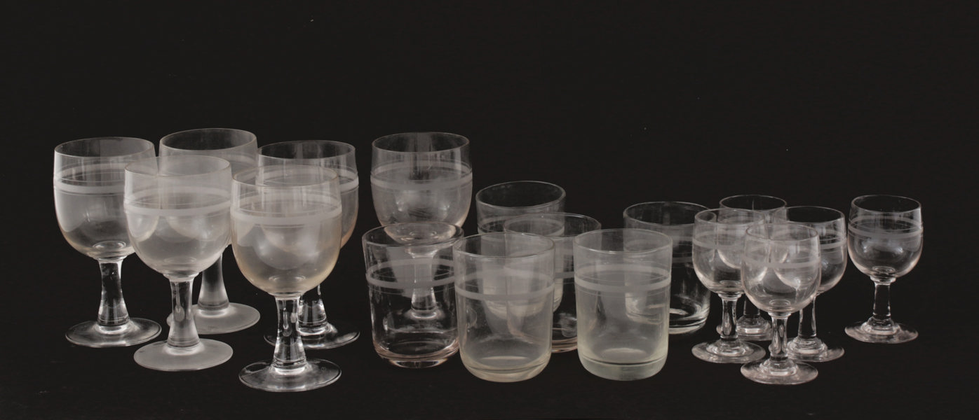 Glas 17 delar, Rydbergsmodell, 18/1900-tal