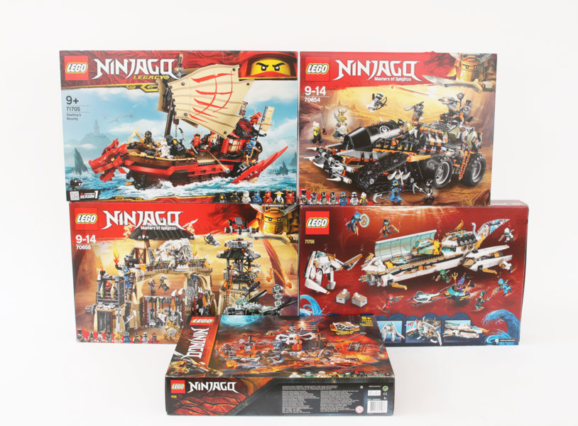 Kartonger med LEGO 5st, Ninjago