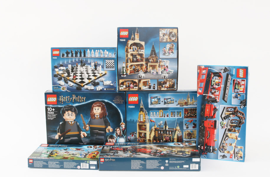 Kartonger med LEGO 7st, Harry Potter