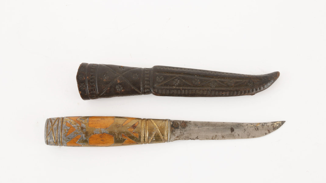 Kniv med slida, allmoge, 1800-tal