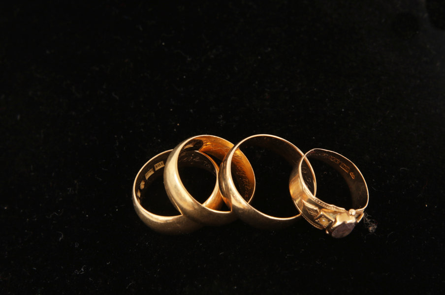 Ringar 4st, 18k