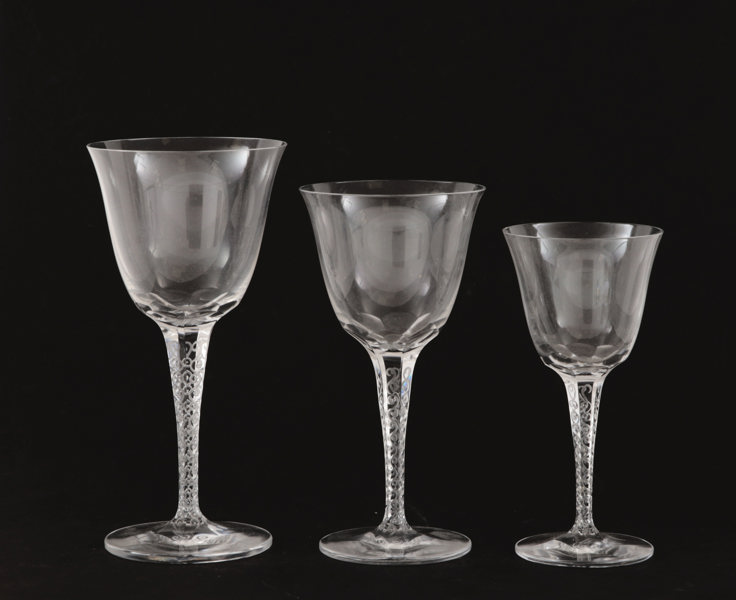 Glasservisdelar 31st, "Treves", Lalique, Frankrike