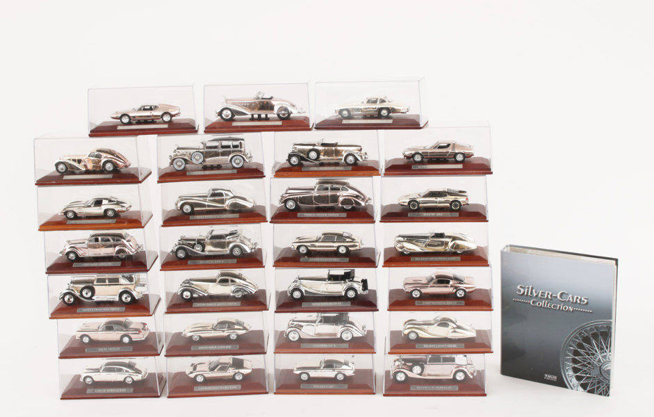 Modellbilar 27st, "Silver Cars Collection", Atlas Edition