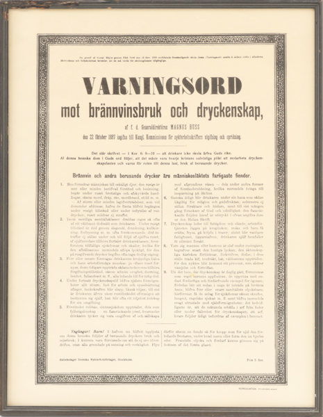 Tavla med varningsord, 1900-talets senare del