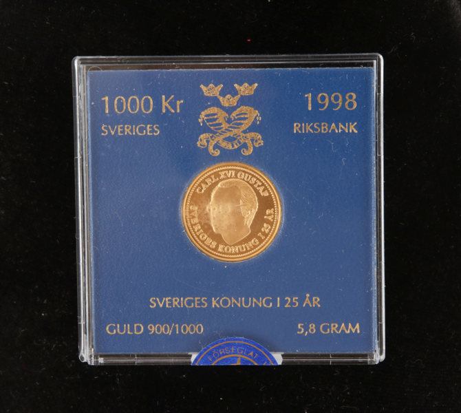 Guldmynt, 1000kr, Carl XVI Gustaf, Sverige, 1998