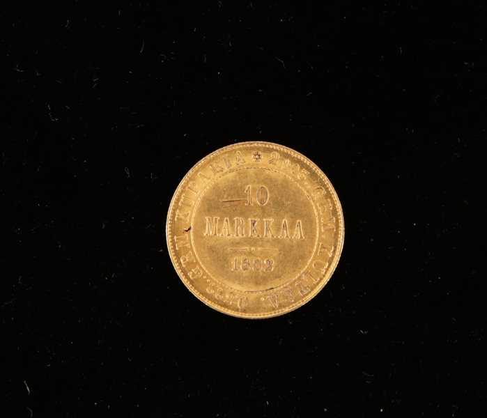 Guldmynt, 10 mark, Finland, 1882