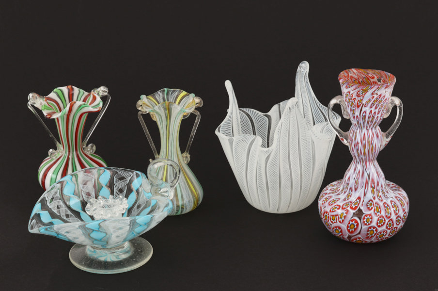 Glas 5 delar, Italien, bl.a. Murano