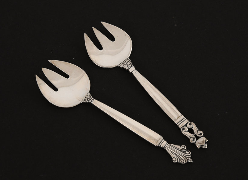 Serveringsbestick 2 delar, silver, Georg Jensen, Danmark