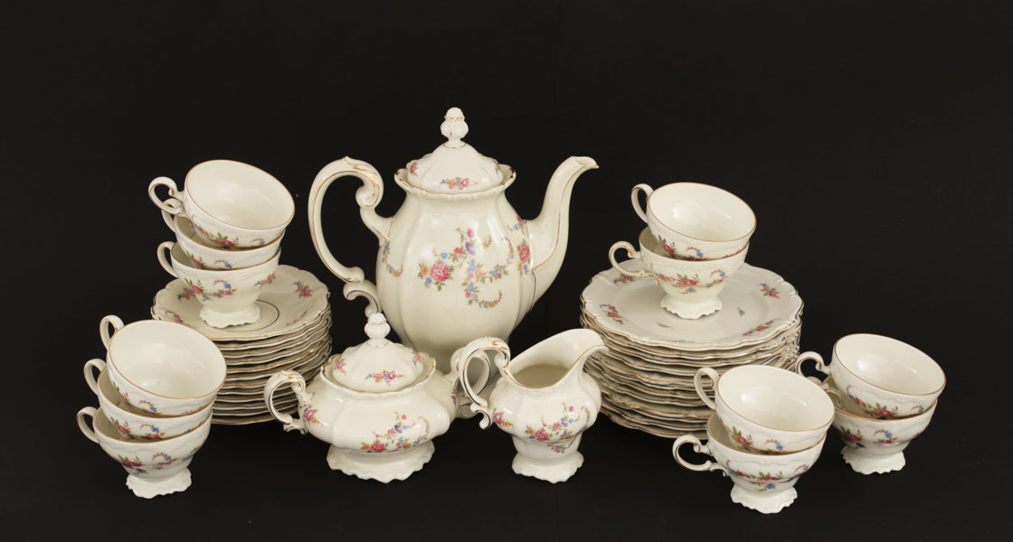 Kaffeservisdelar, "Pompadour", Rosenthal