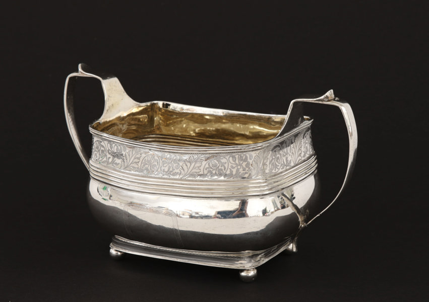 Sockerskål i sterlingsilver, London, England, 1809