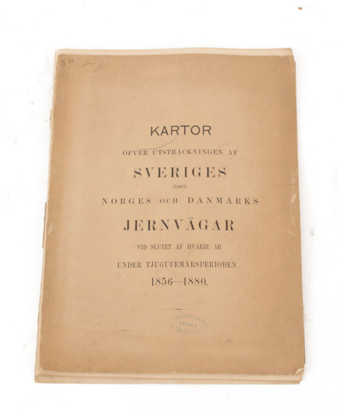 Kartmapp, "Sverige jemte Norges och Danmarks järnvägar - 1856-1880"