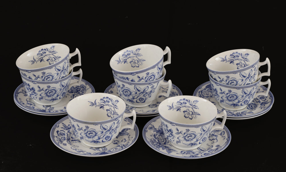 Tekoppar med fat 8st, Laura Ashley, Spode, England