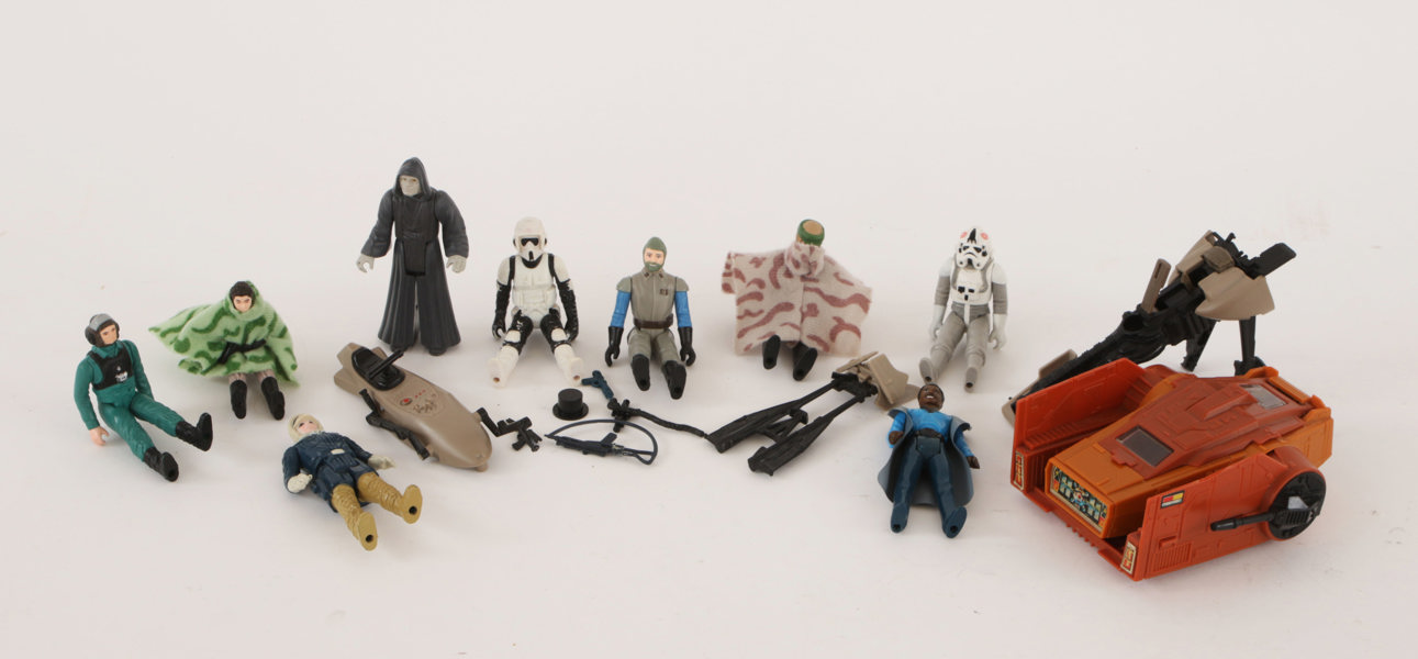 Parti Star Wars figurer, bl.a. 1980-tal