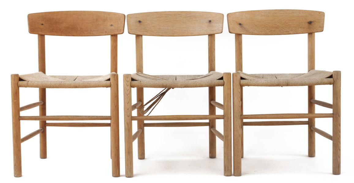 Stolar 3st, "J39 chair", Börge Mogensen